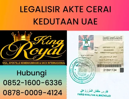 LEGALISIR AKTE CERAI KEDUTAAN UAE