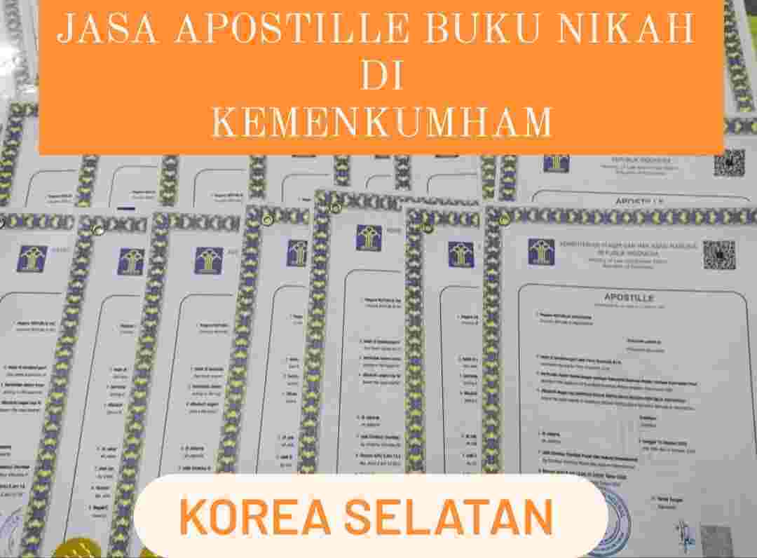 JASA APOSTILLE BUKU NIKAH KOREA SELATAN