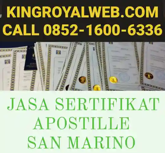 JASA SERTIFIKAT APOSTILLE SAN MARINO
