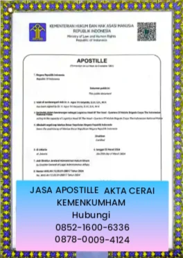 APOSTILLE AKTA CERAI KEMENKUMHAM