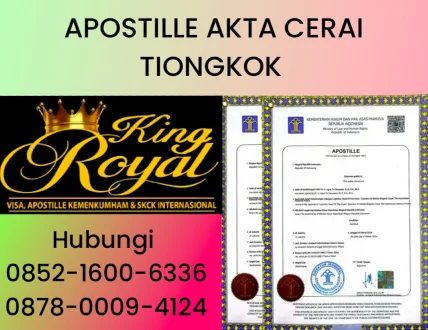 APOSTILLE AKTA CERAI TUJUAN TIONGKOK