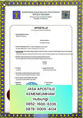 JASA APOSTILLE KEMENKUMHAM