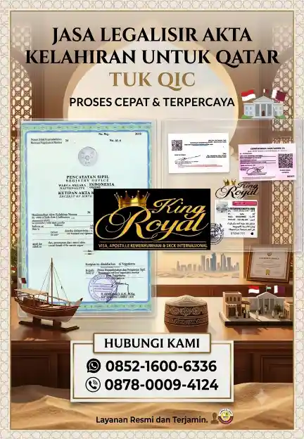 Jasa Legalisir Akta Kelahiran Untuk Qatar